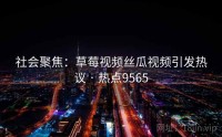 社会聚焦：草莓视频丝瓜视频引发热议 · 热点9565